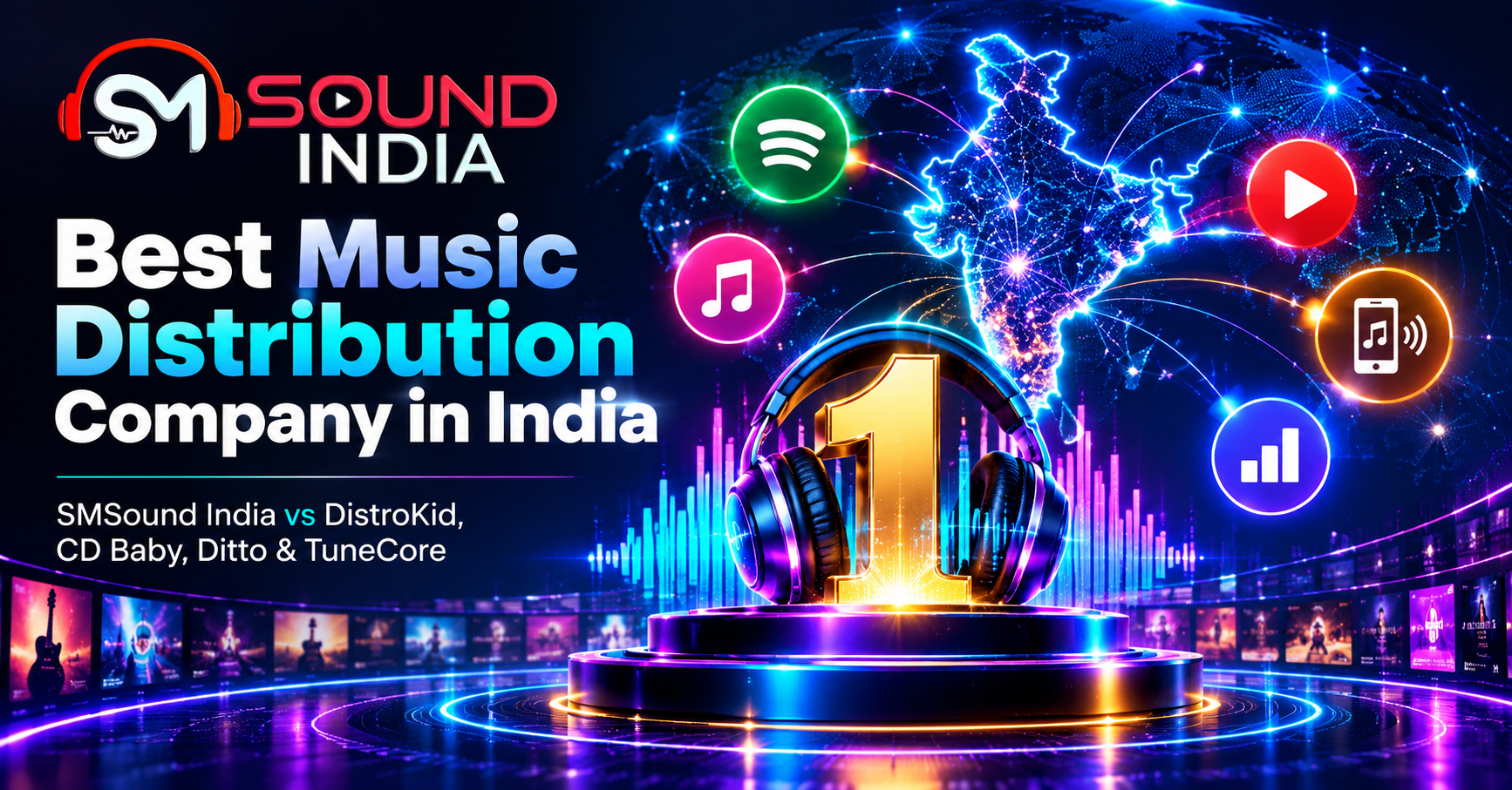 SMSound India vs DistroKid, CD Baby, Ditto & TuneCore: Best Music Distribution Company in India